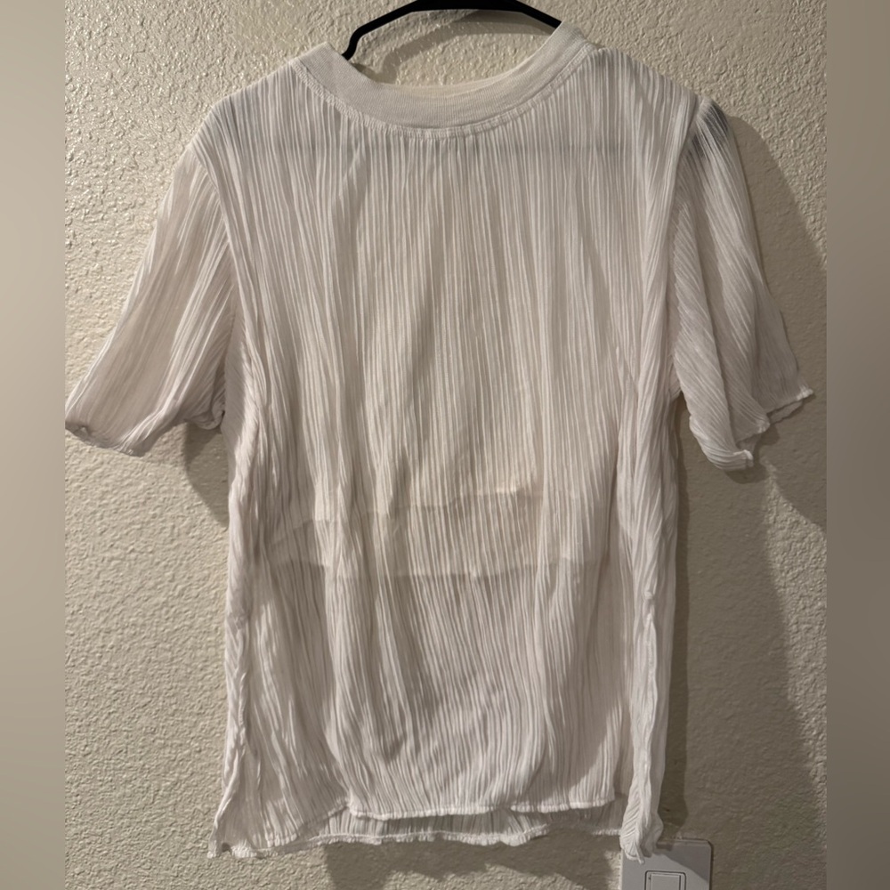 Sandro Paris Elegant Sheer White Top